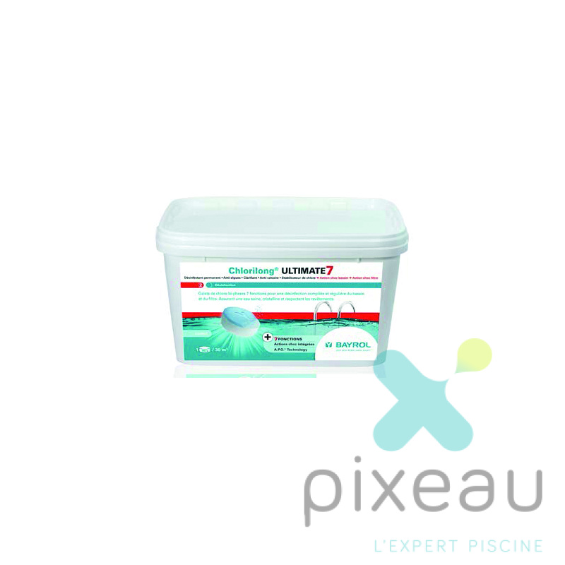 CHLORE LENT MULTI ACTIONS BAYROL CHLORILONG ULTIMATE 7 4.8KG 300G