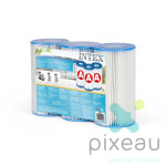 CARTOUCHE DE FILTRATION PISCINE INTEX TYPE A LOT DE 3 CARTOUCHES
