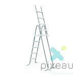 ECHELLE DOUBLE INTEX PISCINE HORS SOL SECURITE 1.32M