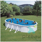 PISCINE GRE FIDJI ACIER BLANC 730X375 H120 AVEC RENFORTS